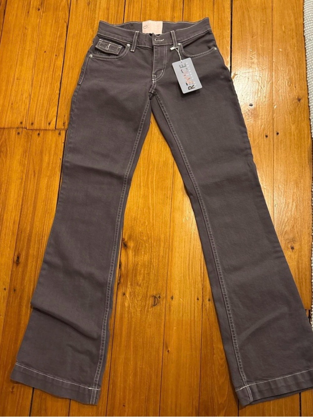REVICE Charcoal Gray Flare Jeans
